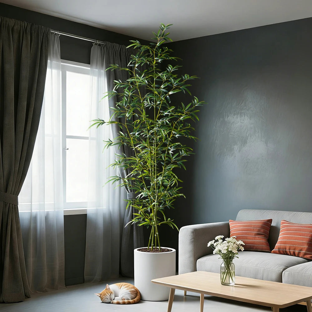 Piante Di Bambù Artificiale Da 160-270 Cm Grandi Piante Tropicali Verdi Per Casa Giardino E Negozio