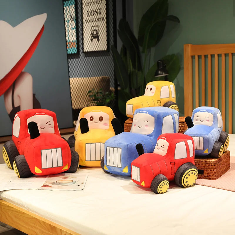 Simulazione Trattore Escavatore Giocattoli Di Peluche Per Auto Kawaii Morbido Cuscino Veicoli Regalo Natale Bambini