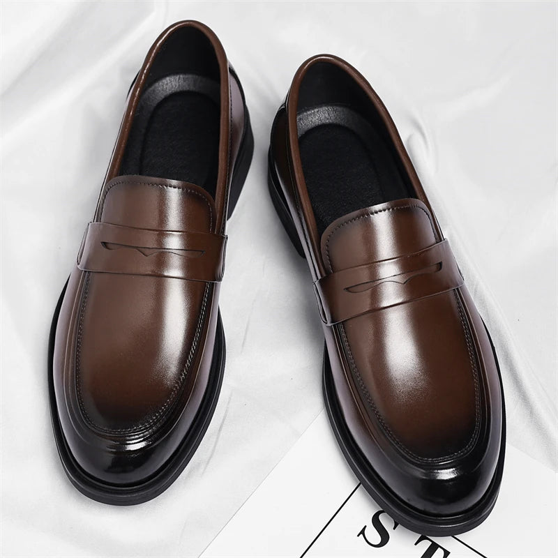 Mocassini Formali In Pelle Da Uomo Stile Italiano Slip On Eleganti Scarpe Da Lavoro E Da Ufficio Confortevoli E Leggere