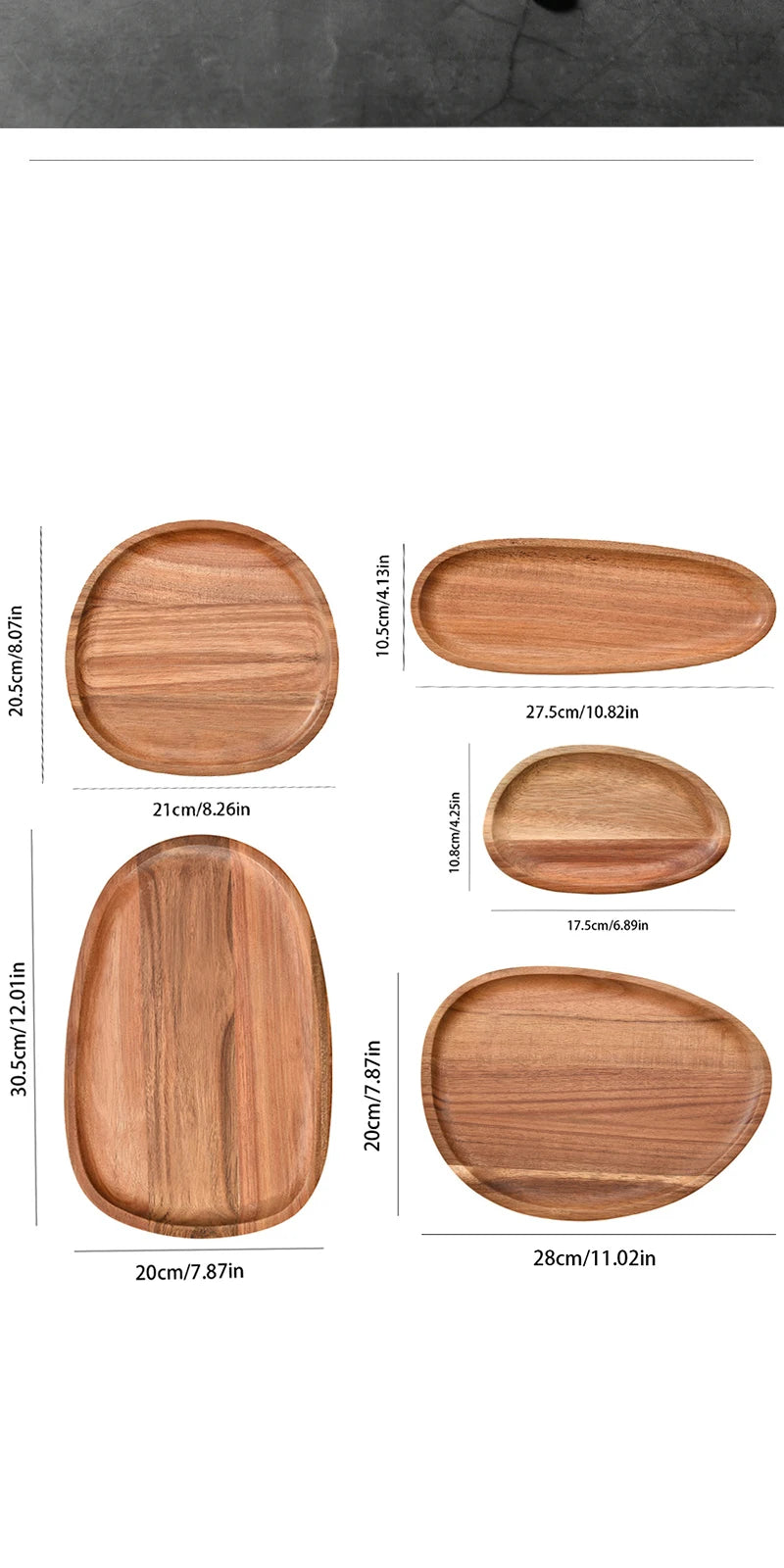 Vassoio Ovale In Legno Di Acacia Piatto Da Portata Per Bevande Teaboard Per Tè Naturale Snack