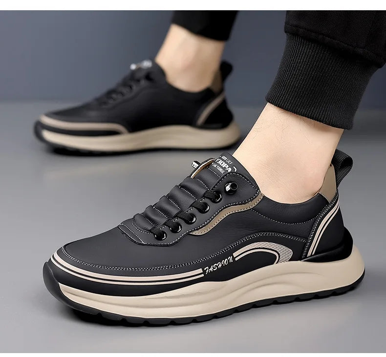 Scarpe Da Uomo Slip On In Pelle Impermeabili Antiscivolo Leggere Traspiranti Mocassini Casual Allingrosso