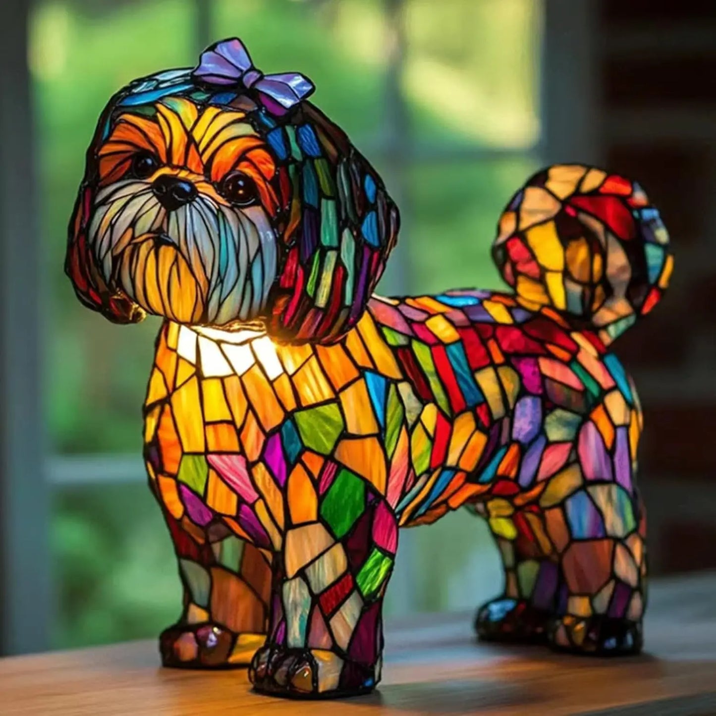 Divertimento Unico Artistico Carino A Forma Di Cane Ornamento Decorativo Luce Notturna Moderna Illuminazione Atmosferica