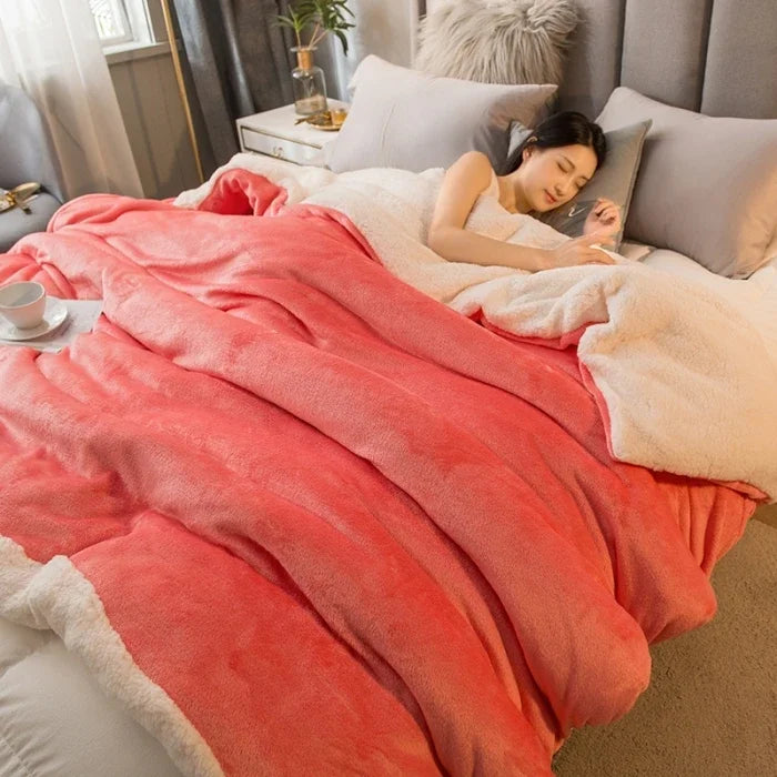 Coperta Riscaldata In Lana Portatile Doppia Faccia Antipilling Queen Letto Invernale Per Campeggio