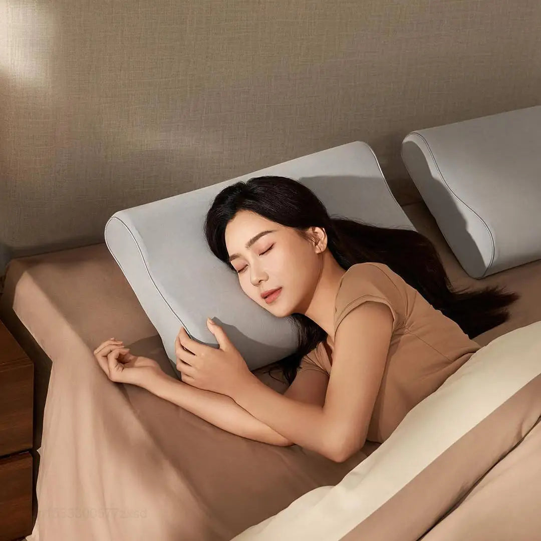 Cuscino Per Il Collo In Memory Foam Pro Traspirante Antibatterico Sostegno Cervicale Senza Cuciture Altezza 9 11 Cm