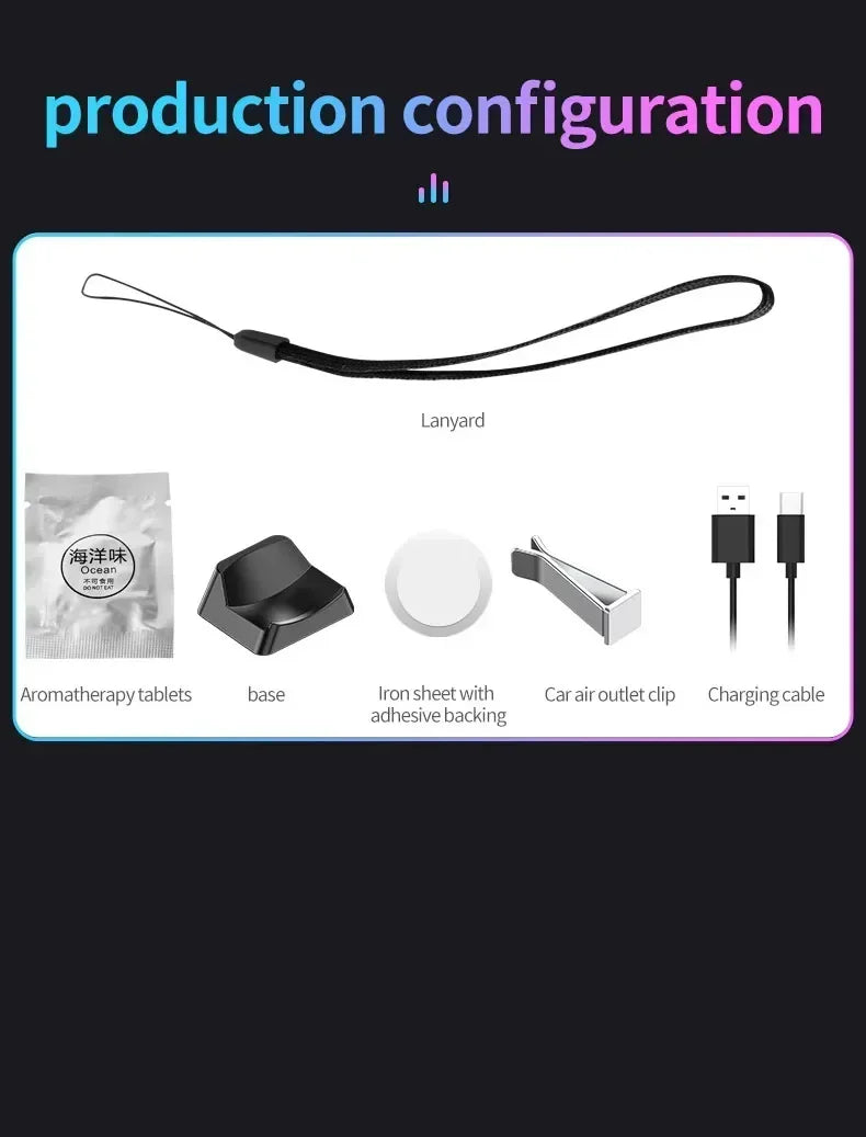 Lampada Interni Auto RGB con Diffusore di Aroma e Aromaterapia Musica Ritmo Sincronizzazione Illuminazione Ambientale