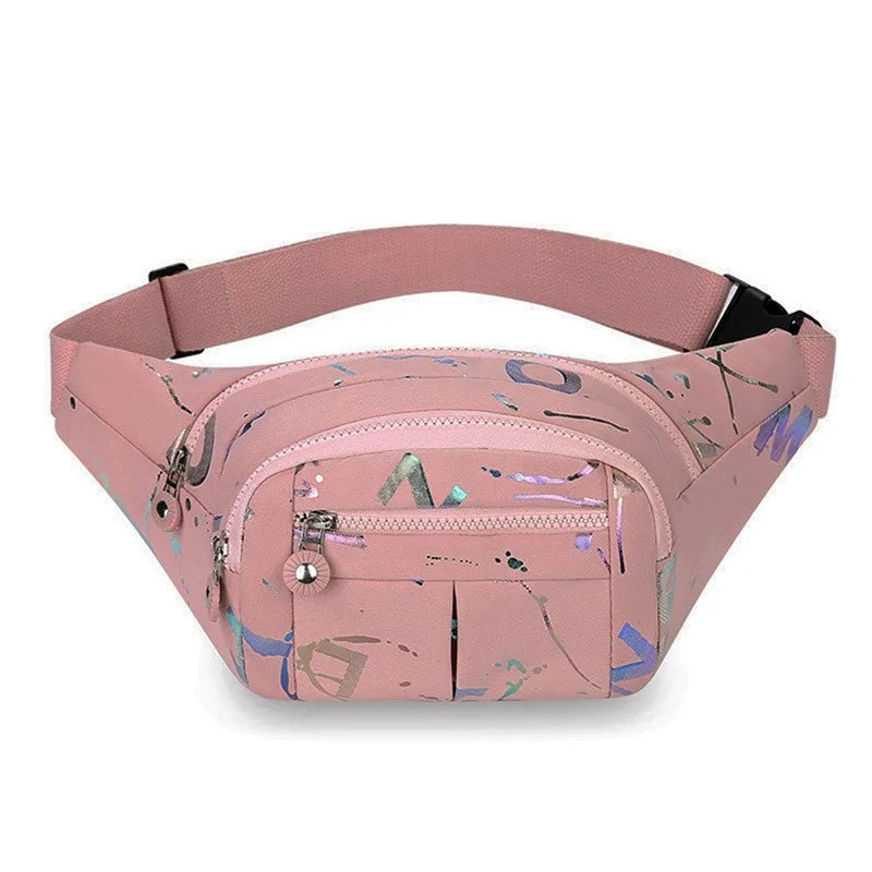 Marsupio da Donna Impermeabile in Tessuto Oxford Borsa a Cintura e Tracolla Borsa a Banana Moda Femminile