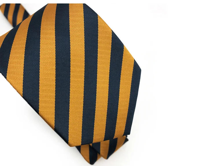 Cravatta Da Uomo 8 Cm In Poliestere Jacquard A Righe Classica Per Matrimonio E Affari Ascot YISHLINE
