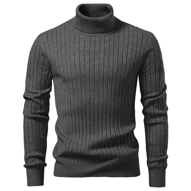 Animal Game Maglione Dolcevita Da Uomo A Righe In Lana Caldo Per Autunno Inverno Stile Casual