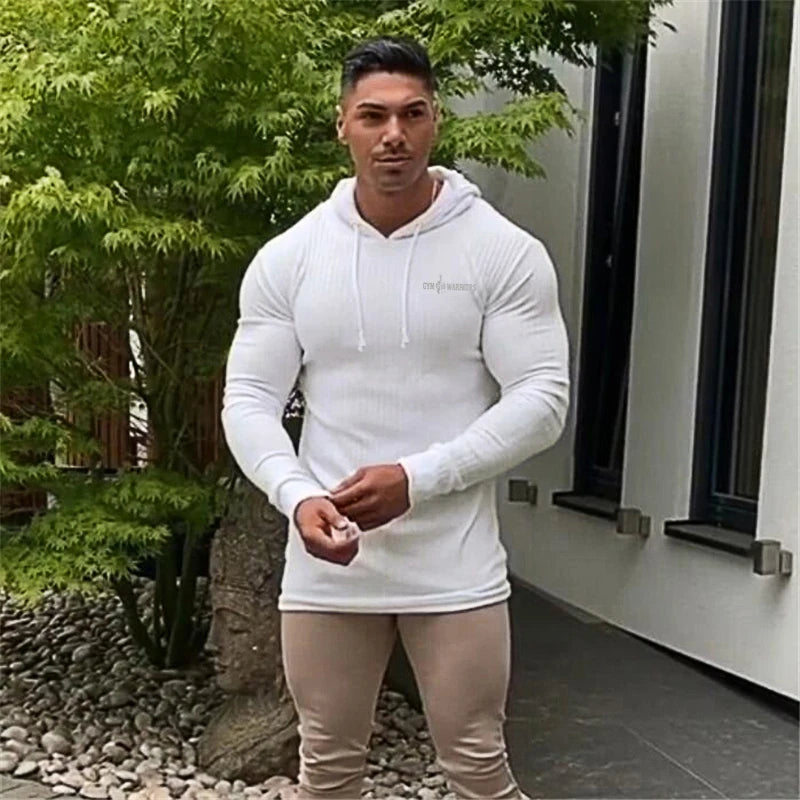 Maglia Uomo Con Cappuccio Sportiva Traspirante E Asciugatura Rapida Per Bodybuilding E Fitness Maniche Lunghe Autunno