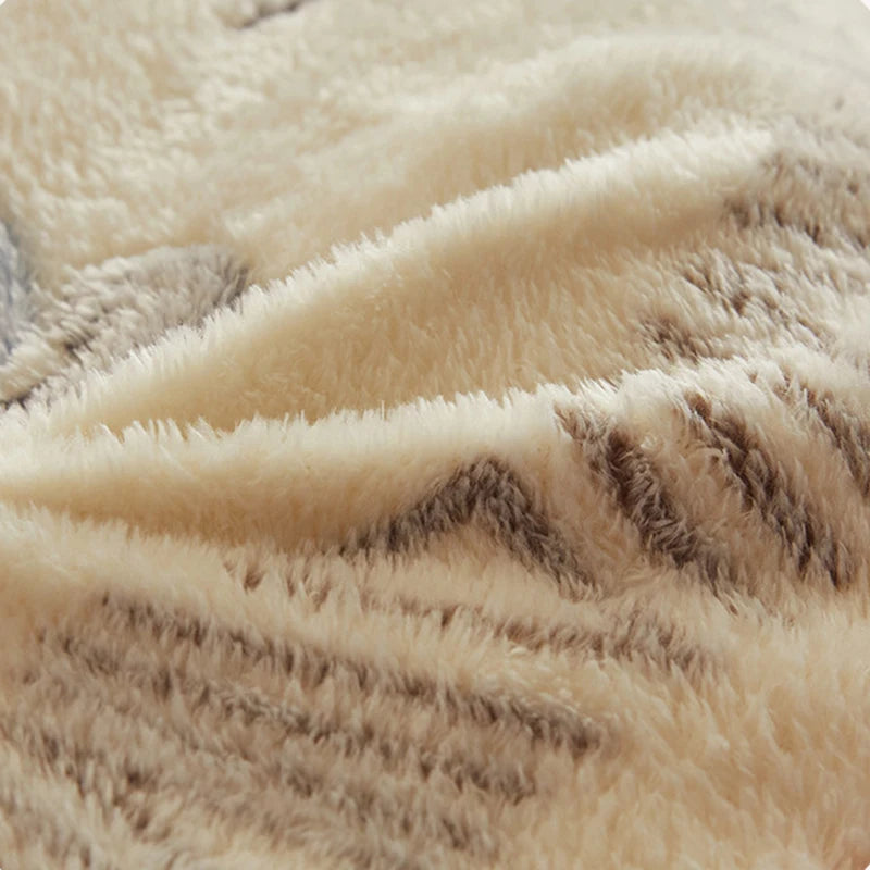 Coperta Super Spessa Inverno Autunno Taglia Queen Peluche Antistatica Morbida Confortevole Pile Coral Fleece Poliestere