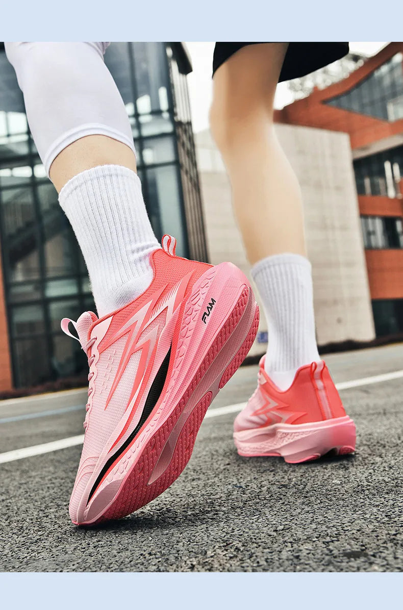 Scarpe Da Corsa Maratona Traspiranti Leggere Con Piastra Carbonio Antiscivolo Sneakers Atletiche Uomo Donna