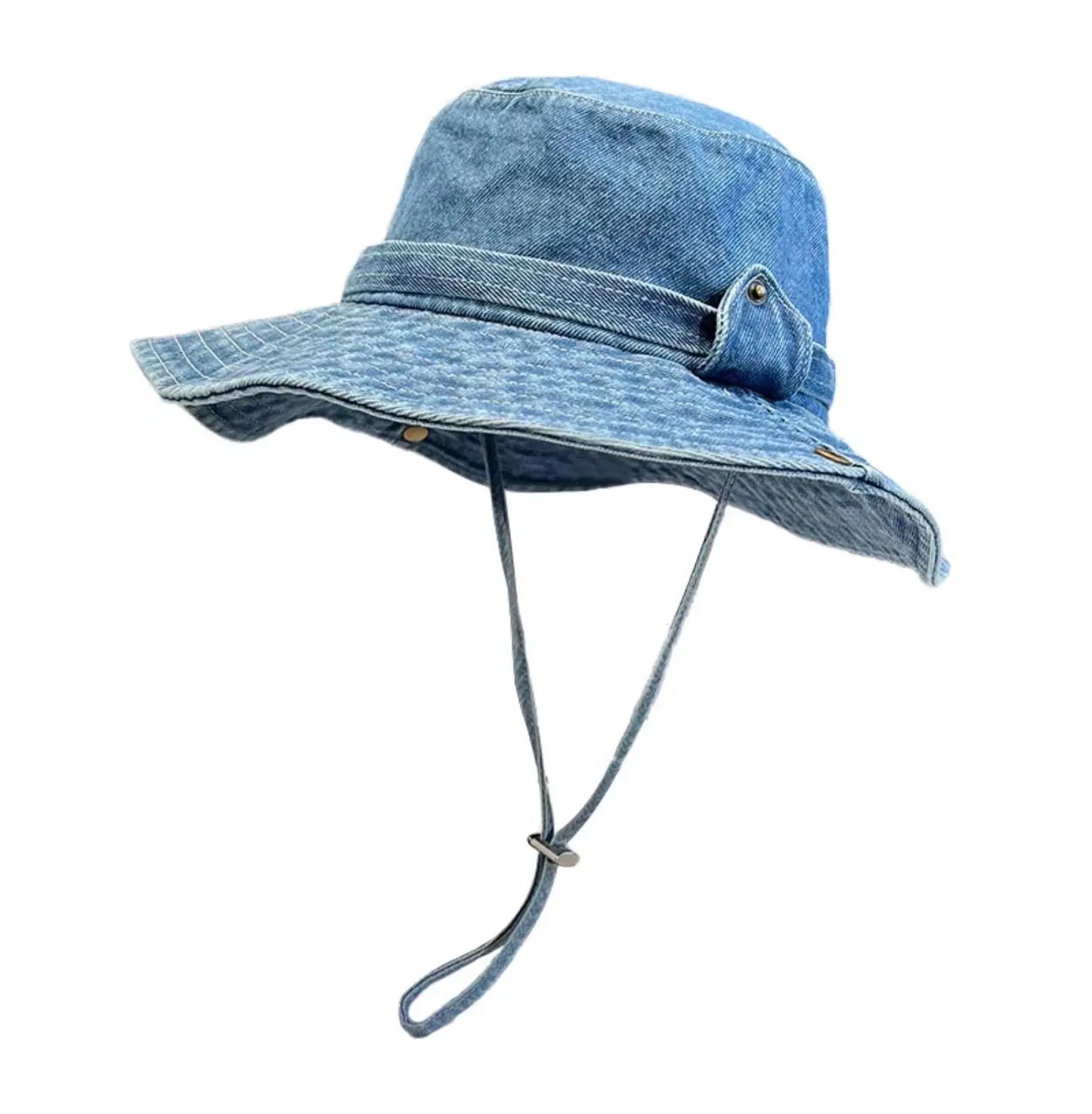 Cappello Pescatore Denim Lavato Vintage Unisex Estivo Protezione UV Per Donna E Uomo Campeggio Western Cowboy