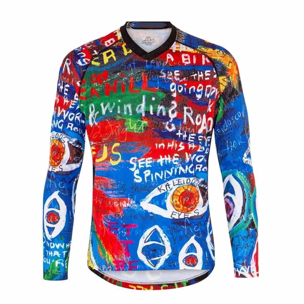 Maglia Da Ciclismo Uomo A Maniche Lunghe Per MTB Fuoristrada Enduro Downhill Abbigliamento Sportivo Per Corse Su Strada