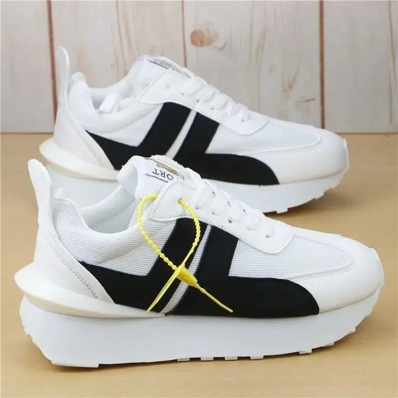 Scarpe Da Ginnastica Casual Uomo Donna Con Piattaforma Maggiorata Traspirante In Pelle Retro
