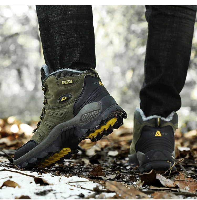 Scarpe Da Arrampicata Invernali All'aperto Da Trekking Antiscivolo Con Suola Spessa Uomo Calde