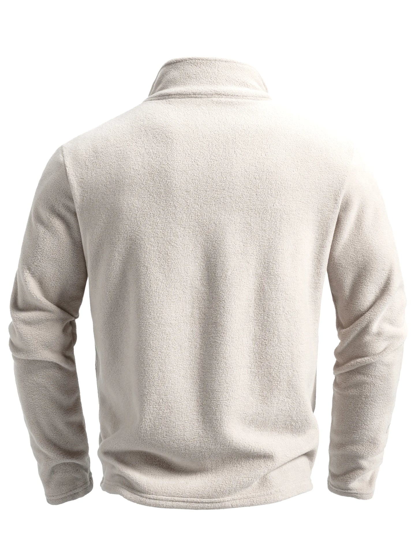 Top Caldo Da Uomo In Pile Tinta Unita Cardigan Con Cerniera Per Tempo Libero All'Aperto Primaverile Autunnale