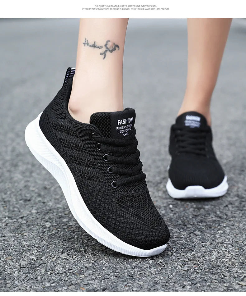 Scarpe da Ginnastica da Donna Traspiranti in Rete Monofacciale con Suola Morbida Ideali per Running e Allenamento