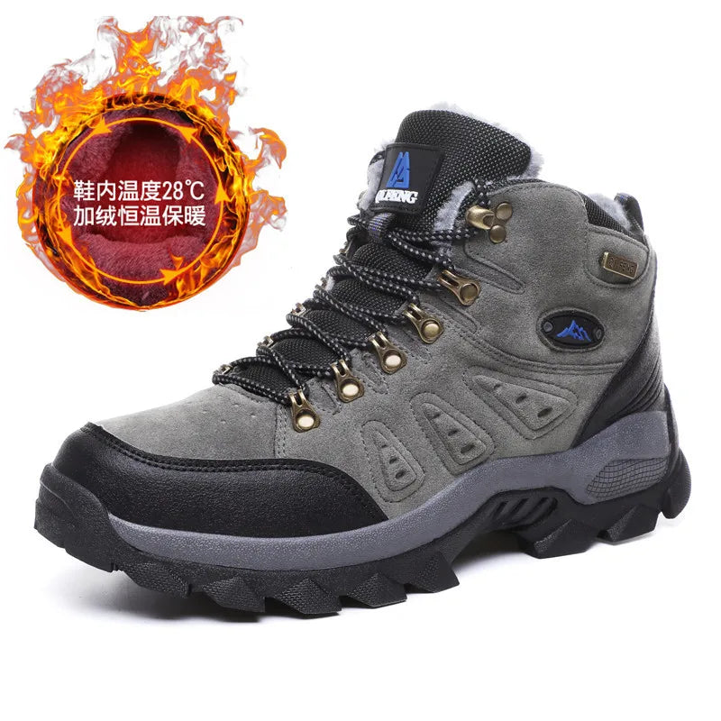 Scarpe Da Arrampicata Invernali All'aperto Da Trekking Antiscivolo Con Suola Spessa Uomo Calde
