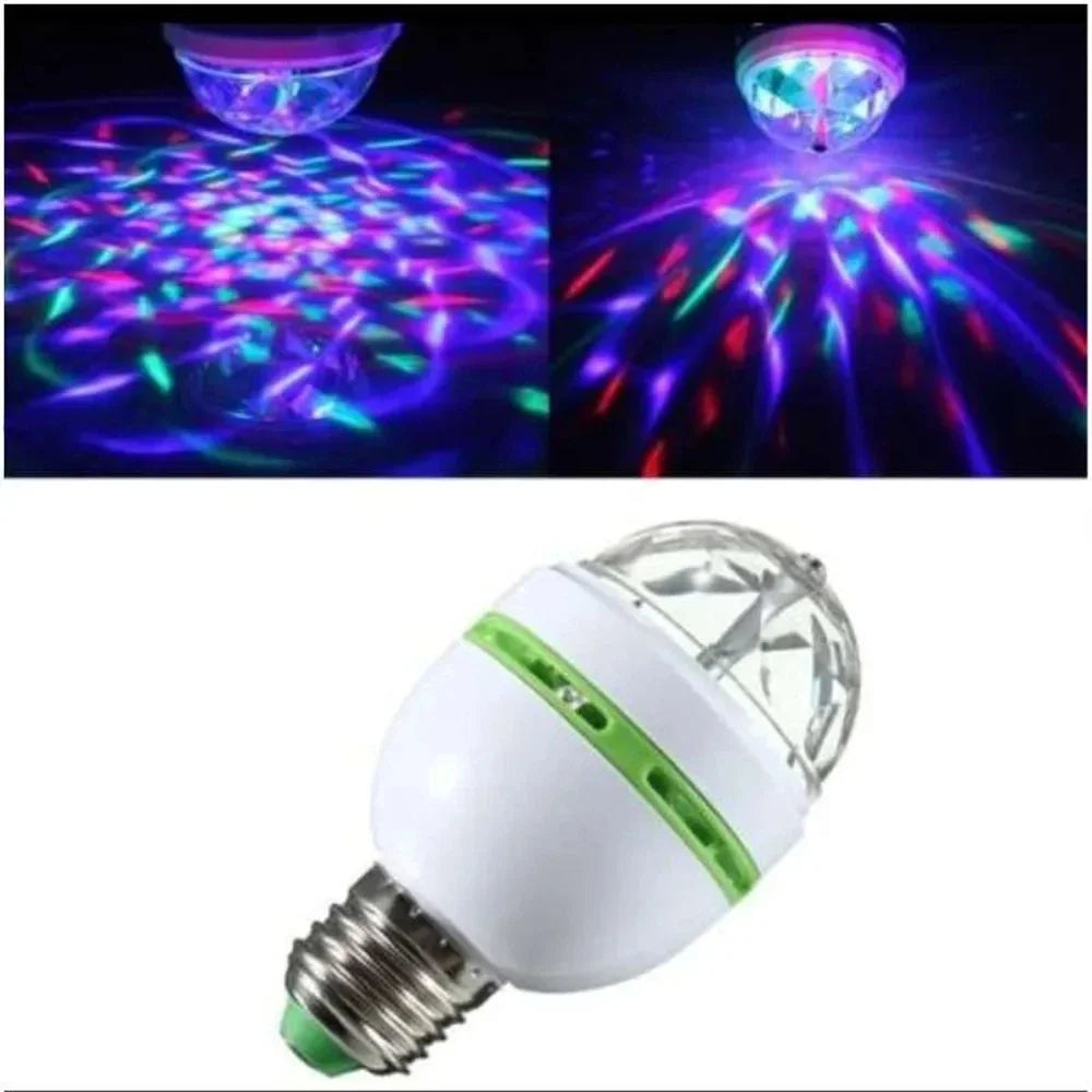Lampada E27 Disco Rotante RGB LED Stroboscopica Per Festa Compleanno Club Bar KTV Halloween Natale Luce Cristallo