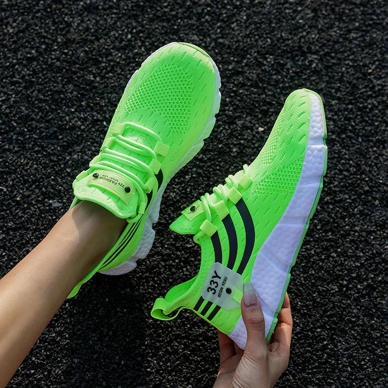 Scarpe Sportive Da Uomo Leggere E Traspiranti Sneakers Da Corsa Nere In Mesh Esterni Scarpe Da Passeggio Atletiche