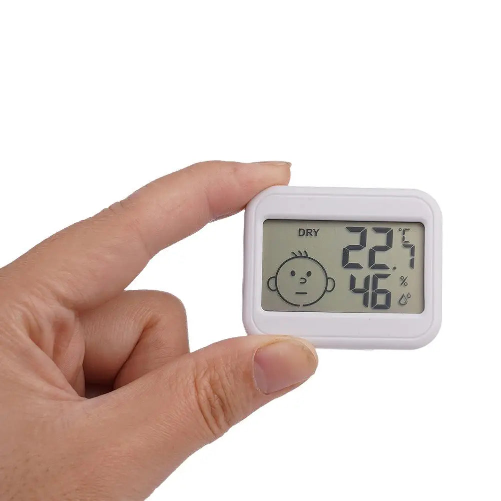 Mini Termometro Digitale LCD Igrometro Orologio Elettronico Misuratore Umidità e Temperatura