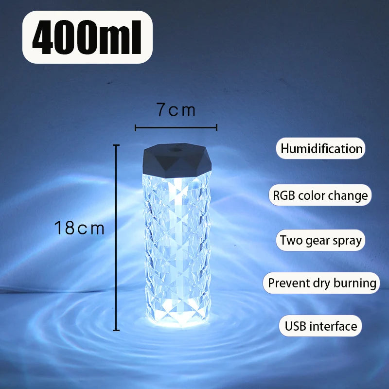 Umidificatore USB 400ML Diffusore Di Aromi Oli Essenziali Purificatore Nebbia RGB Luce Per Auto Casa E Camera Da Letto