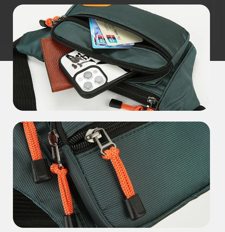 Marsupio da Uomo Impermeabile Unisex Borsa a Tracolla per Corsa e Attività Leggero e Resistente