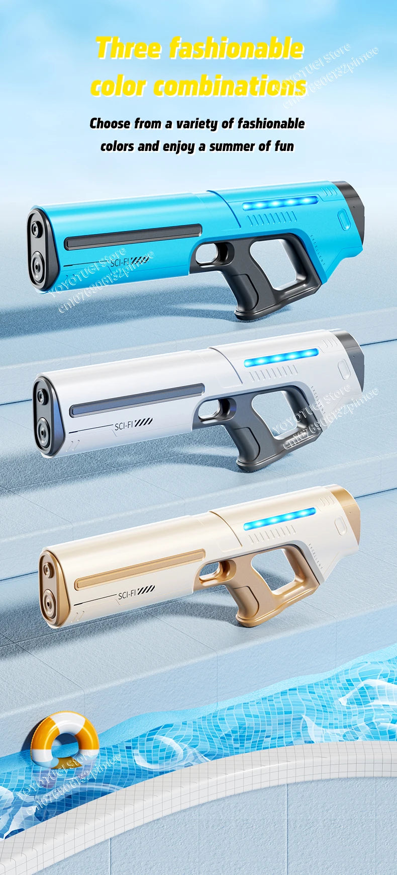 Pistola Giocattolo Ad Acqua Automatica Per Bambini Alta Capacità Serbatoio Regalo Estivo All Aperto