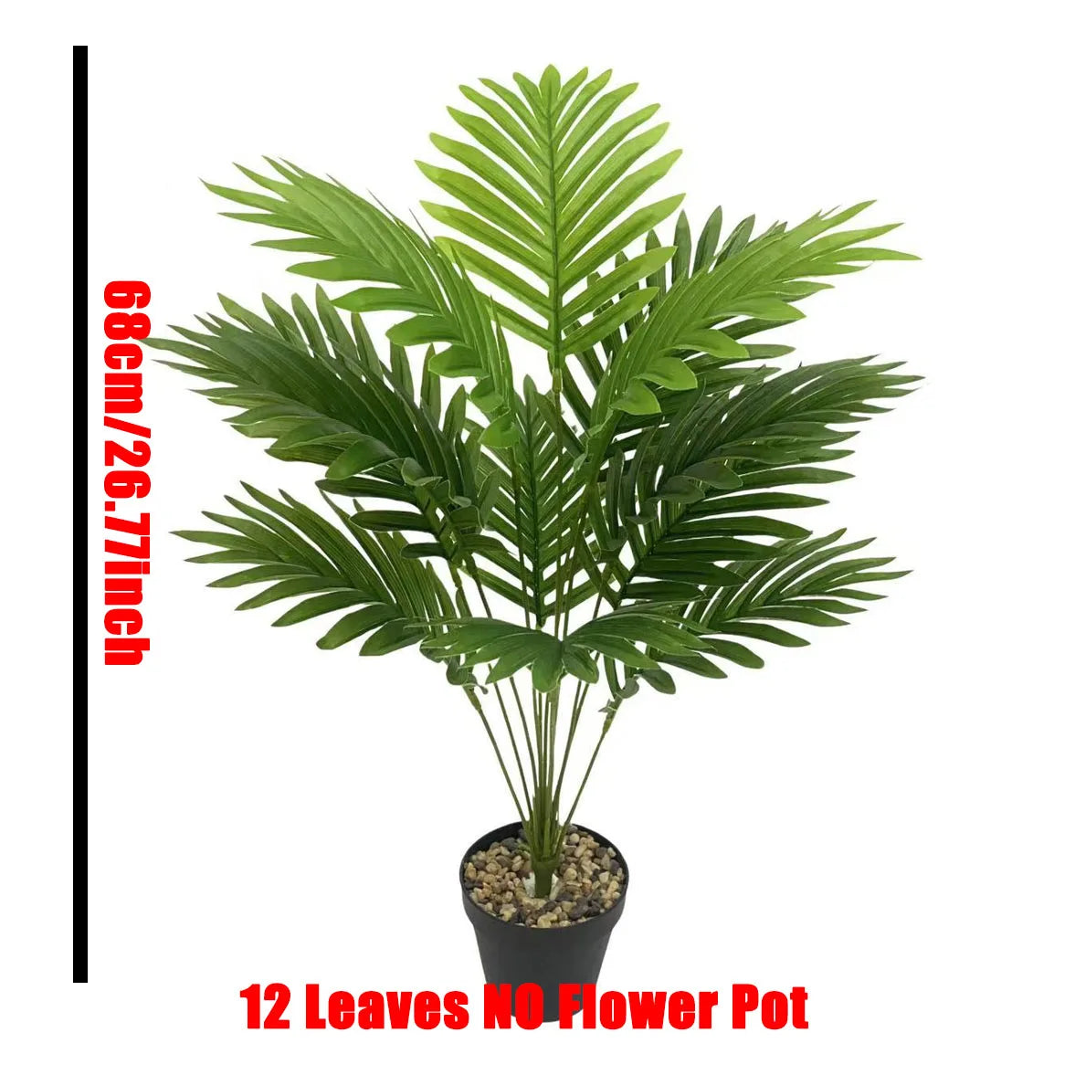 Palma Artificiale Grande 65-128 Cm Con Foglie Piante Finte In Plastica Ramo Monstera Decorazioni Domestiche
