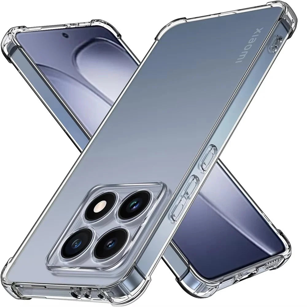 Custodia Morbida In Silicone Antiurto Trasparente Per Xiaomi Mi 11 11T Pro Lite 5G E Modelli 12 13 14 15