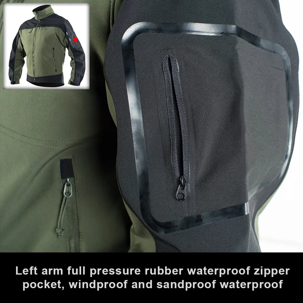 Giacca Tattica In Pile Mimetico Militare Da Uomo Softshell Impermeabile Per Safari Dell Esercito Invernale