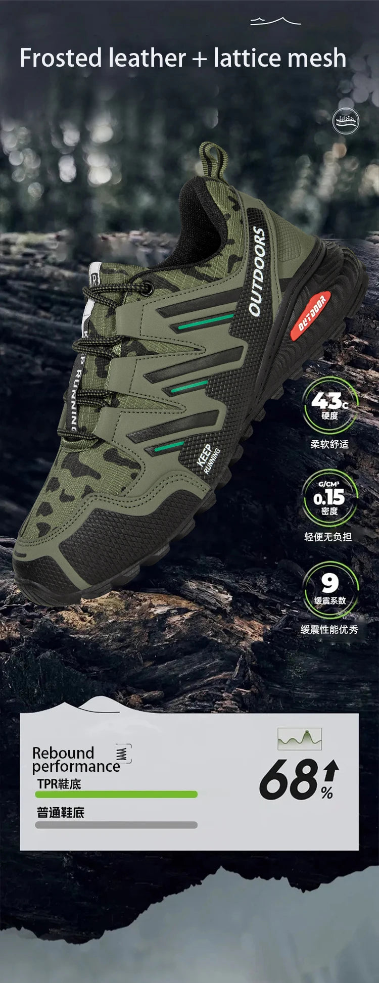 Scarpe Da Trekking Da Uomo Impermeabili Antiscivolo Per Tutti I Percorsi Campeggio Allenamento Ciclismo All Aperto