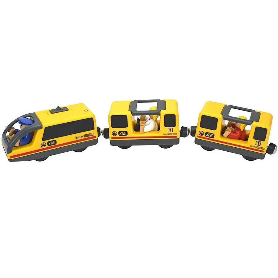 Locomotiva In Legno Magnetica Per Bambini Giocattolo Treno Con Pista Ferrovia Educativa