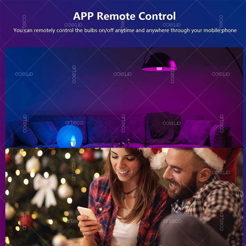 Lampadina LED Intelligente E27 E14 GU10 con WiFi Zigbee Bluetooth Dimerabile RGB 2700K a 6500K Compatibile Alexa e Google