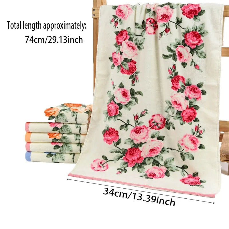 Asciugamani Morbidi con Stampa di Fiori di Peonia, Asciugamani da Bagno ad Asciugatura Rapida, Panni per il Viso, Tessili per la Casa, Forniture per Hotel 2026Nuovo