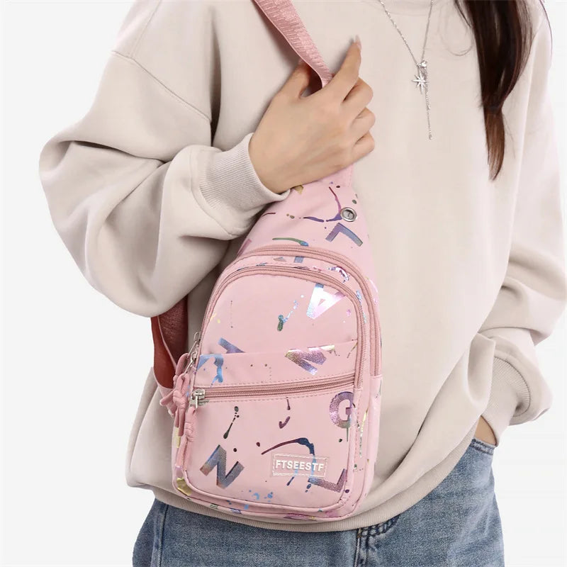 Nuova Borsa Da Petto Per Donna Leggera Con Tracolla Multistrato E Pratica Per Smartphone