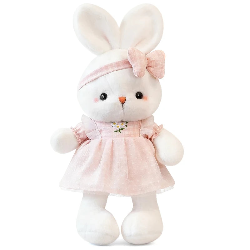 Coniglio Peluche Simpatico Con Fiore Gonna Giocattolo Morbido Bambola Pasquale Regali Di Natale Bambini Ragazze