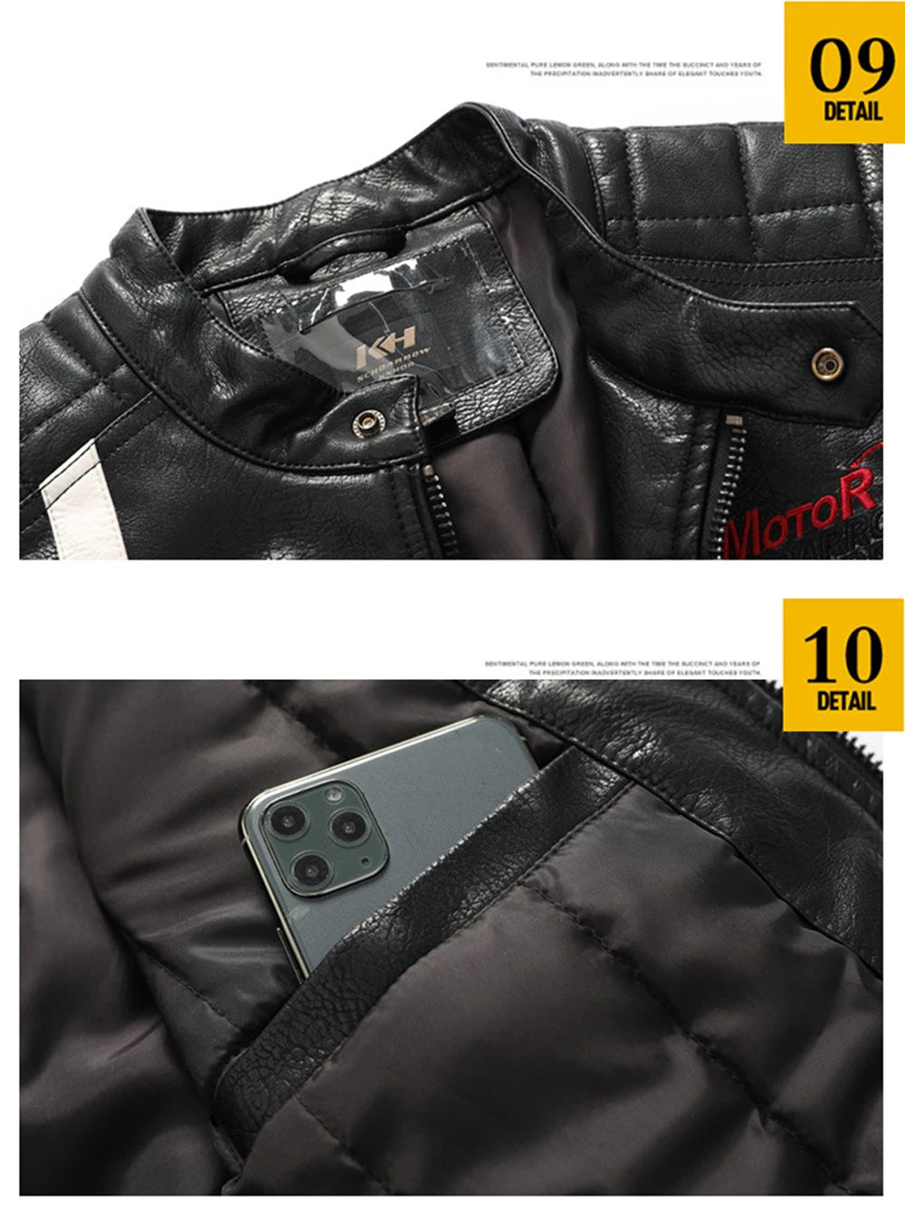Dimusi Giacche Invernali Uomo In PU Stile Moto Vintage Cerniera Ecopelle Biker Con Cappuccio Nero Blu Rosso Vino