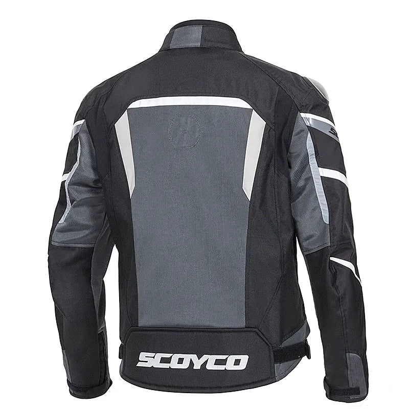 SCOYCO Moto Giacca Impermeabile Anticaduta Traspirante In Rete Con Protezioni Motocross Pantaloni Tuta Uomo