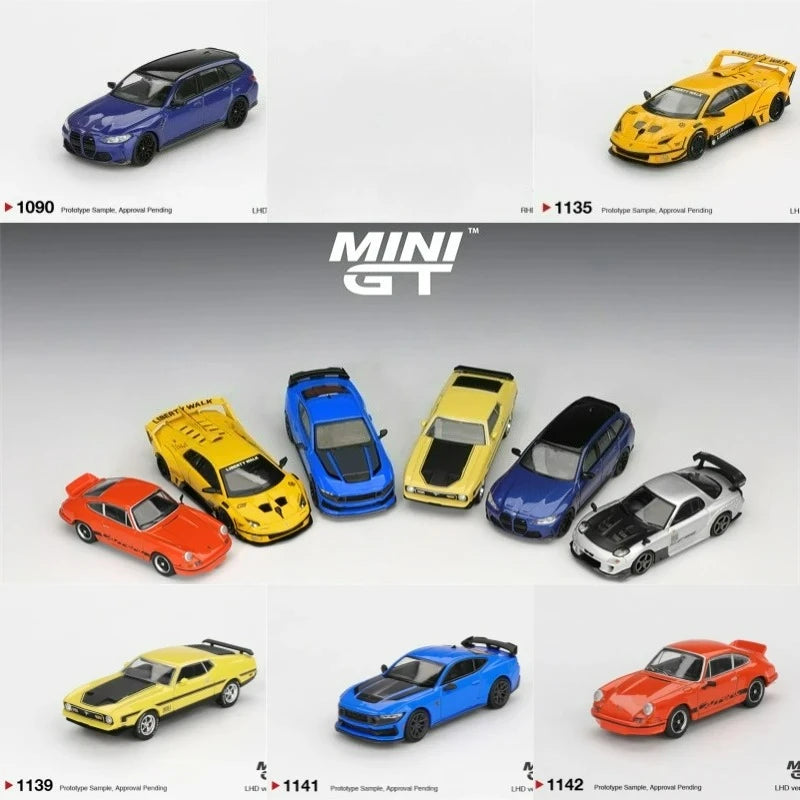 [Prevendita] MINI GT 1:64 M3 Competition Touring RX-7 RE LB-Silhouette MURCIELAGO GT EVO Mustang Mach1 Carrera RS Diecast Model Car