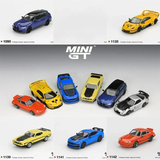 [Prevendita] MINI GT 1:64 M3 Competition Touring RX-7 RE LB-Silhouette MURCIELAGO GT EVO Mustang Mach1 Carrera RS Diecast Model Car