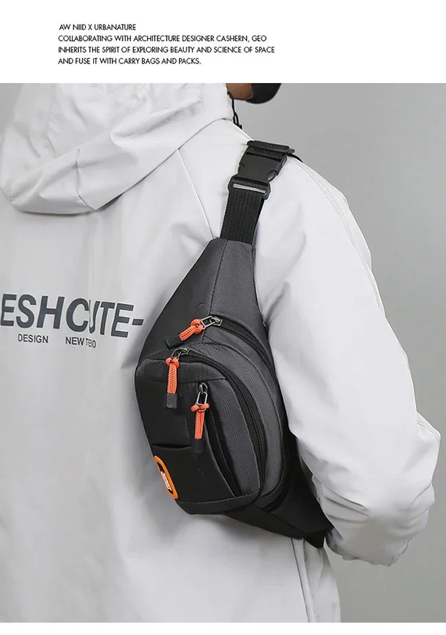 Marsupio Impermeabile Oxford Unisex Grande Capacità Cintura Porta Oggetti Multifunzionale Resistente All Usura