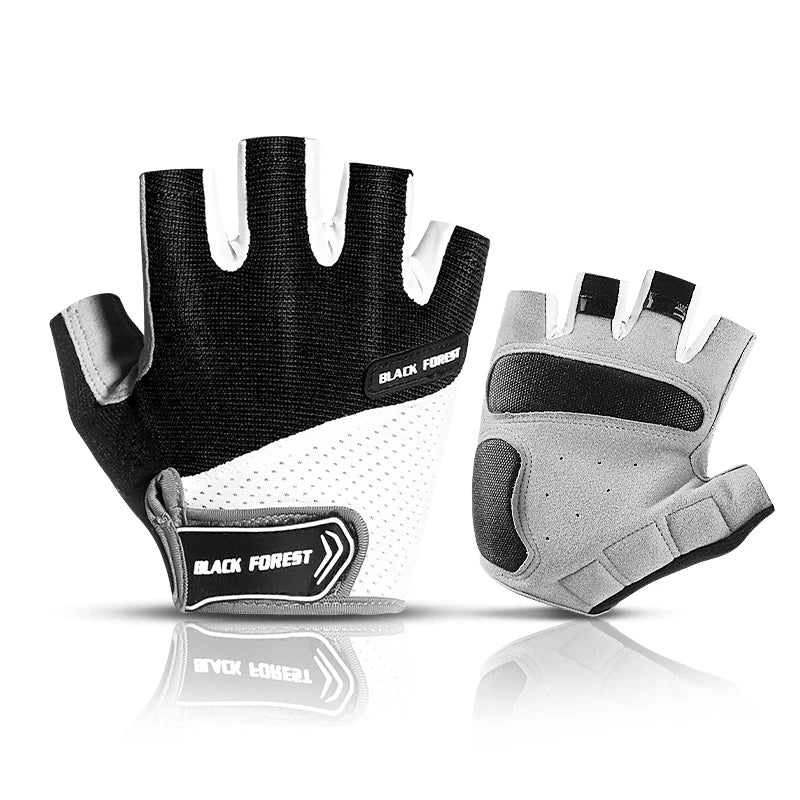 Guanti Da Ciclismo Con Imbottitura In Gel Antiurto Mezze Dita Uomo Donna Guanti Da Bici MTB Fitness Palestra Estivi