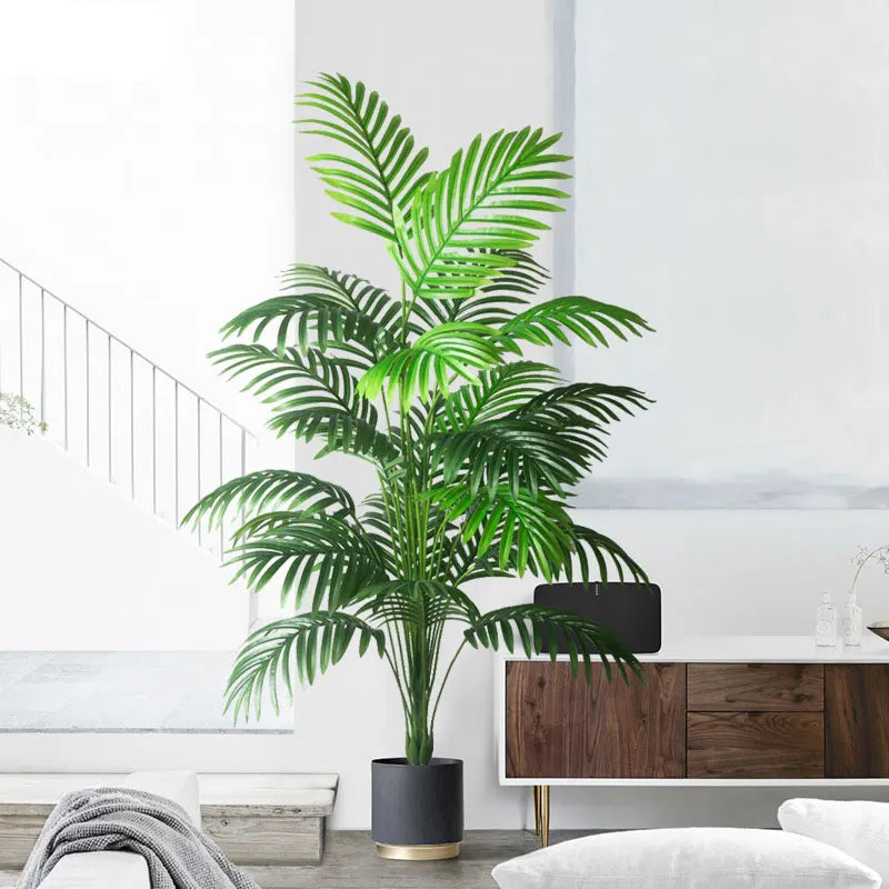 Palma Artificiale Grande 90-120 Cm Piante Finte Foglie Di Palma Verdi Per Decorazione Del Giardino Di Casa