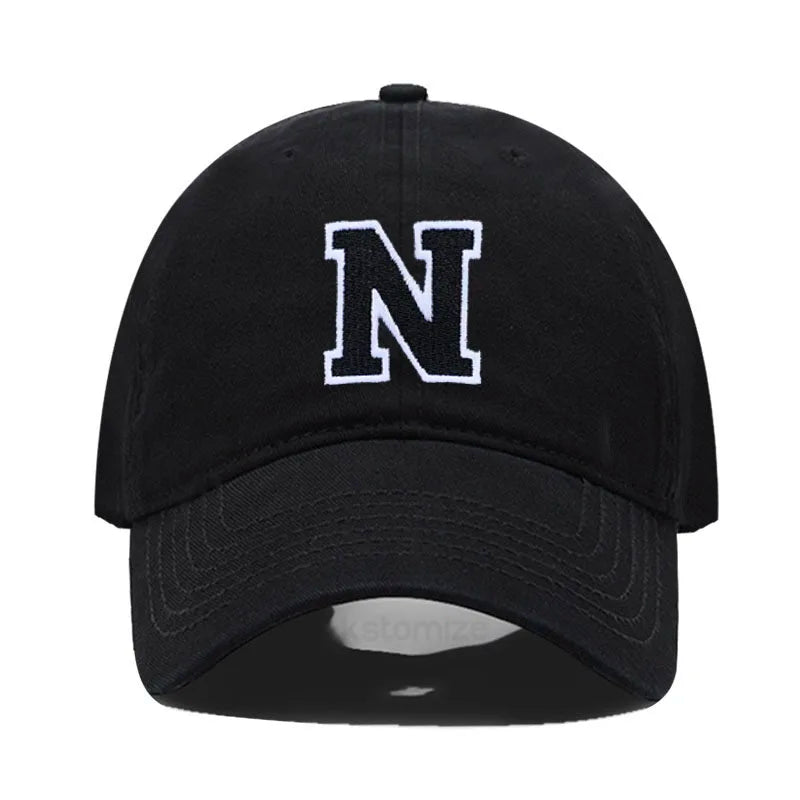 Berretto Da Baseball Unisex Ricamato Lettera AZ Cotone Morbido Alta Qualità Protezione Solare Snapback
