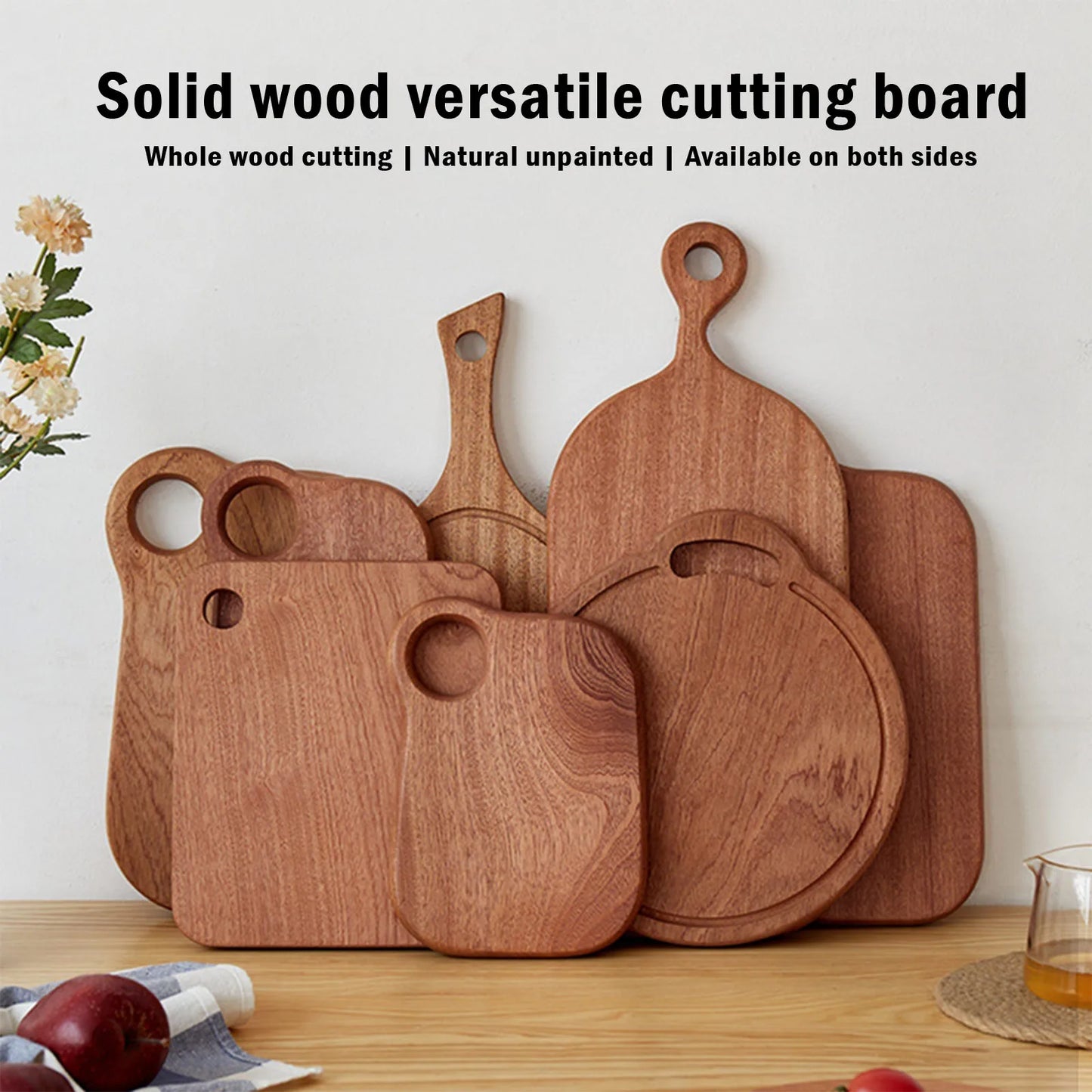 Tagliere In Legno Intagliato Rotondo Per Frutta E Bistecche Piatto Da Pranzo Per Bambini