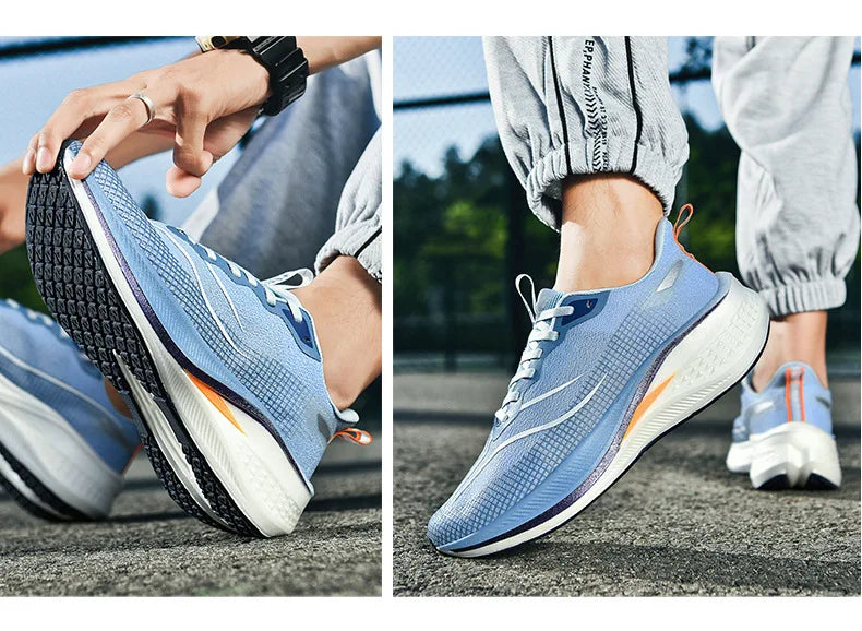 Scarpe da Corsa Sound Friction Rabbit 7PR con Piastra in Carbonio Traspiranti Leggere Sneakers Casual Unisex