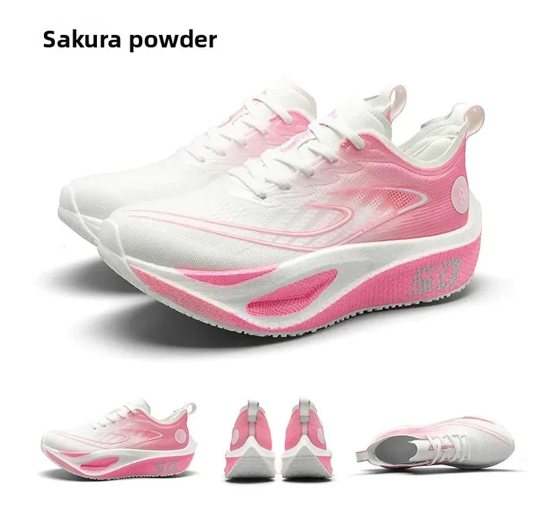 Scarpe Da Corsa 2025 Con Piastra In Carbonio Traspiranti Con Cuscino Di Rimbalzo Leggero Per Maratona Professionale