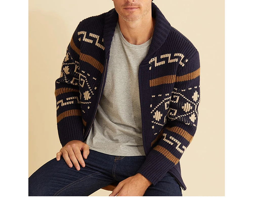 Cardigan Invernale Da Uomo In Maglia Lavorata Termico Caldo Abbigliamento Casual Moda Uomo YA2684