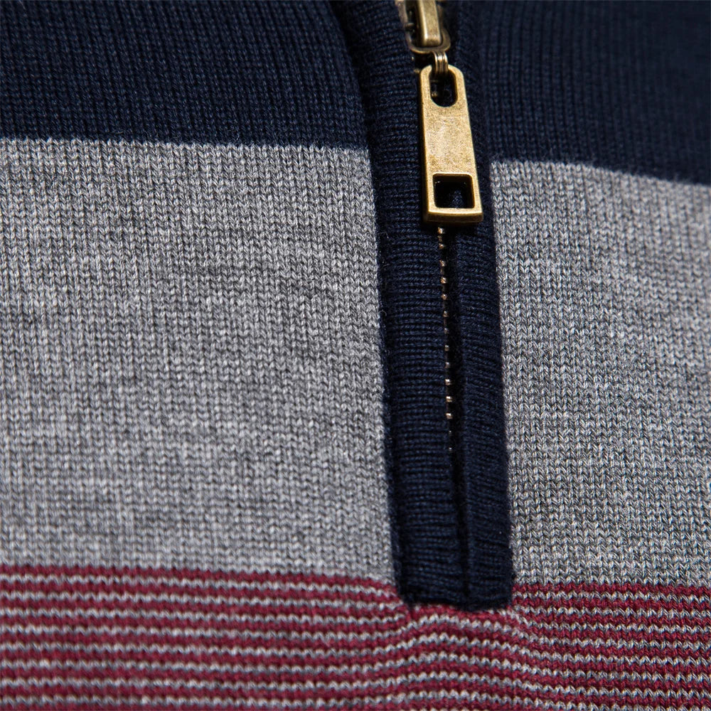 Maglione Uomo Cotone AIOPESON Zip Quarti Collo Lupetto Morbido Elasticizzato Inverno Per Uomo Stiloso